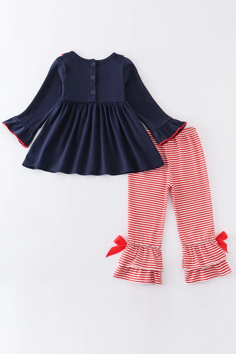 Navy Baseball Girl Set