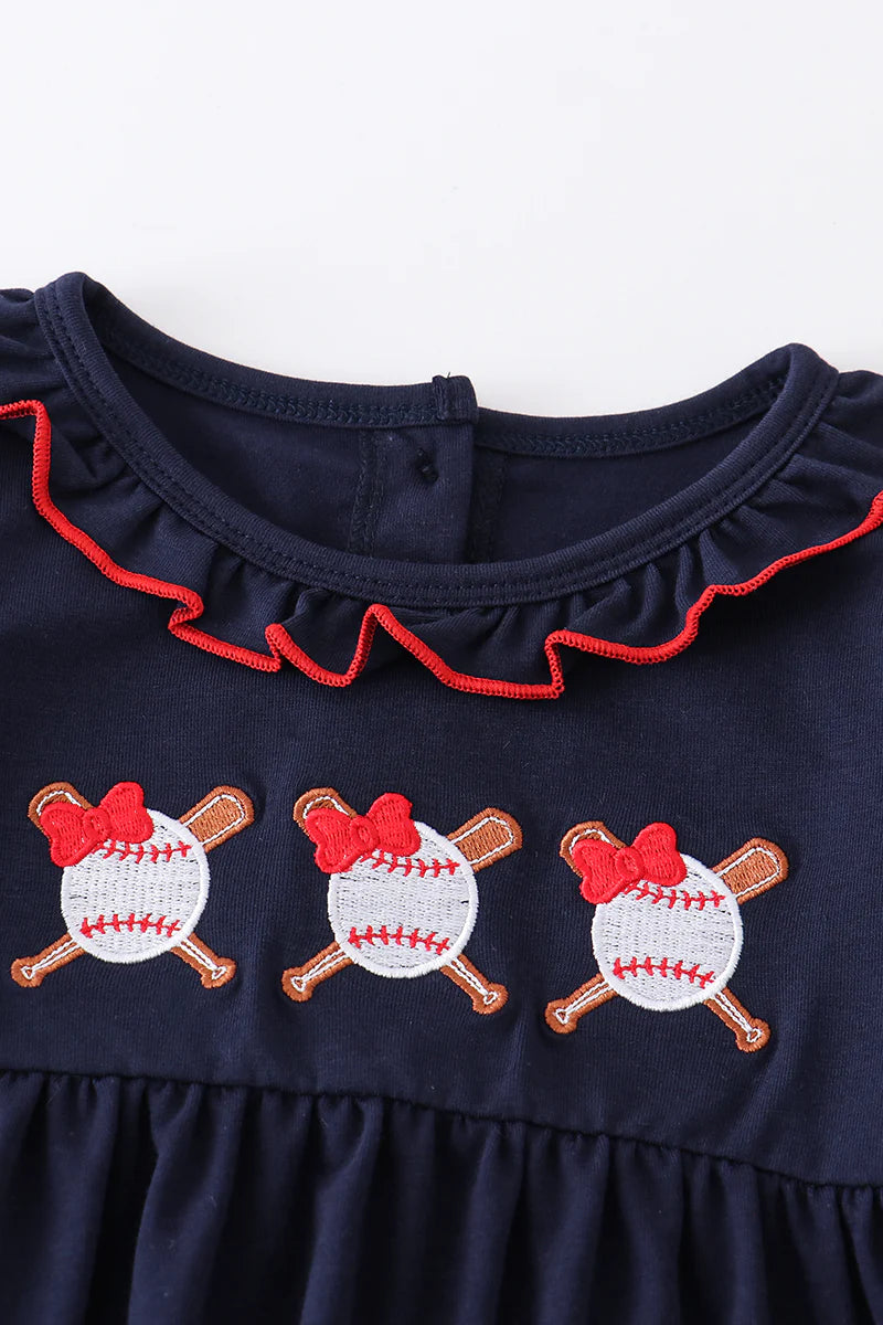 Navy Baseball Girl Set