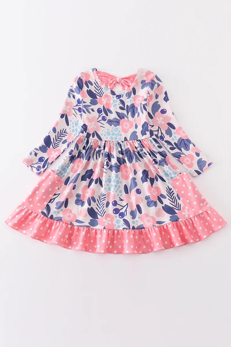 Floral print ruffle dress