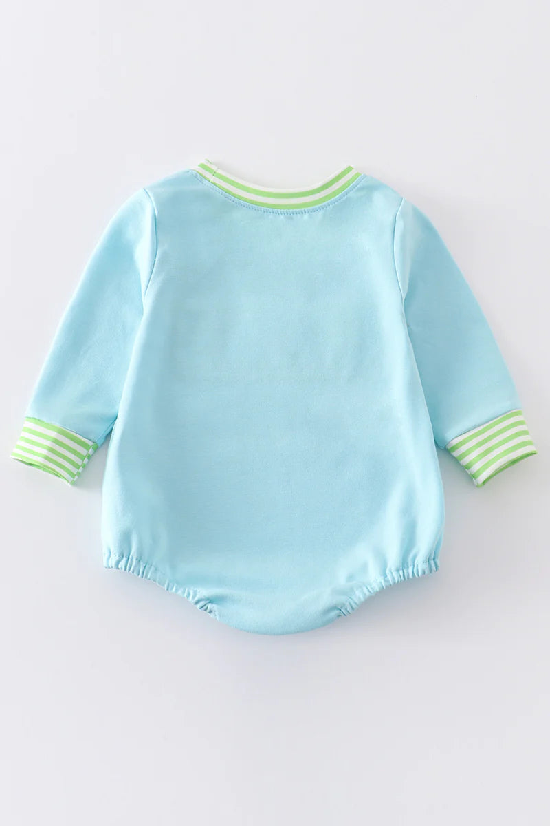 Blue Clover Embroidery Boy Bubble